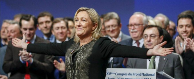 RNPS: YEAREND REVIEW 2014: POLITICS Marine Le Pen, France's National Front political party leader, reacts after being re-elected during their congress in Lyon in this November 30, 2014 file photo. REUTERS/Robert Pratta/Files (FRANCE - Tags: POLITICS TPX IMAGES OF THE DAY)